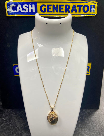 9ct Gold Chain and Locket 2.8g 18