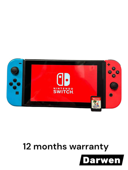 Nintendo Switch Console - Neon Red/Blue + Super Mario Bros Wonder game