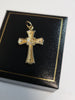 9ct Yellow & White Gold Cross - 1.76g - 1" - Hallmarked