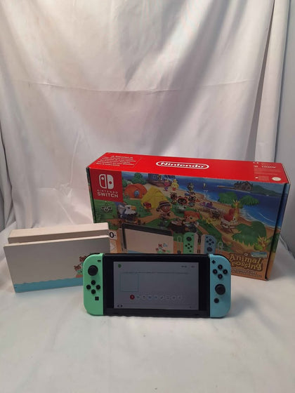 Nintendo Switch Console 32GB SSD - Animal Crossing Limited Edition - Pastel/White Joy-Cons - Boxed