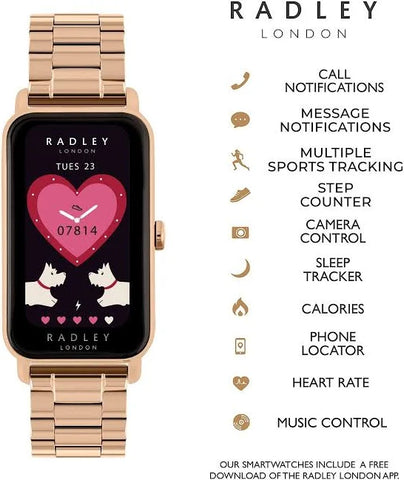 Radley Series 21 Rose Gold Tone Bracelet Smart Watch