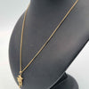 9ct Yellow Gold Thin Curb Chain Necklace With Dolphin Pendant - 18" Long - 2.44 Grams