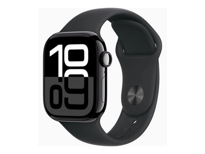 Apple Watch Series 10 (GPS) 42mm Aluminum Case - Black Sport Band - MWWE3LW/A