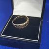 Hallmarked and Tested 9 Karat gold ring - 2.1 grams - Size P box included