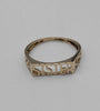 9ct Yellow Gold “Sister” Ring – Size O – 1.17g – Sentimental Gift Design