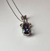 14ct White Gold Mystic Topaz Necklace and Earrings Set