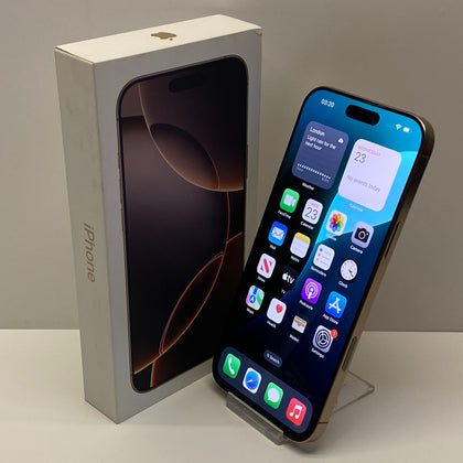 Apple iPhone 16 Pro Max Unlocked Model A3296 1TB in Desert Titanium Boxed