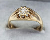 9ct Gold Diamond Signet Ring Size "T"