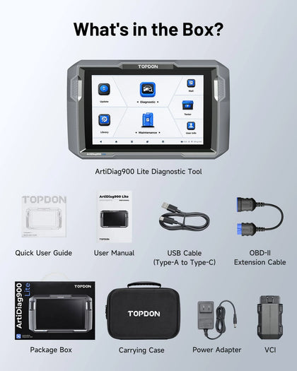 TOPDON Car Diagnostic Tool ArtiDiag900 Lite For All System, Wireless Bluetooth OBD2