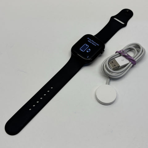 Apple Watch Series 10 46mm Aluminum Case Black Sports Band