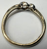 9ct yellow gold solitaire diamond twist ring size M