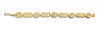 9ct 46.1G Stars and Bars Link Chain Bracelet, 8” Inches, Yellow Gold, Hallmarked