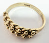 9ct yellow gold keeper ring size P 1/2