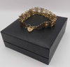 375 9ct Yellow gold bracelet with hart pendent 6.4g Boxed hallmarked