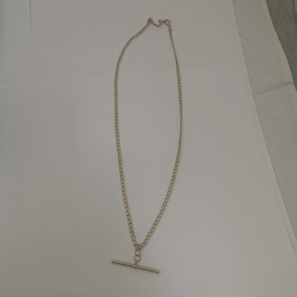 4.3G 9K (375) Hallmarked Gold T-Bar Necklace 20