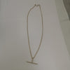 4.3G 9K (375) Hallmarked Gold T-Bar Necklace 20" Length