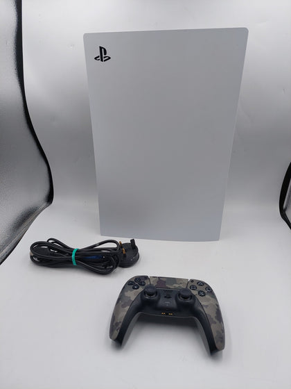 PlayStation 5 console digital edition 825GB White Unboxed with camo controller and power cable