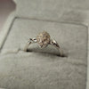 9ct White Gold Ring Size L 1/2