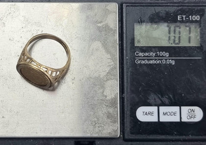 1/10 oz Krugerrand Gold Coin Ring 1987