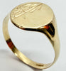 9ct yellow gold signet with pattern size R