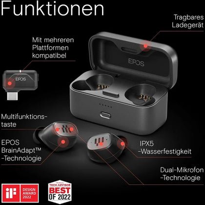 EPOS GTW 270 Hybrid True Wireless Gaming In-Ear Earbuds SEALED NEW