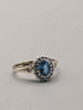 9ct Yellow Gold Ring With Blue Stone - 2.38 Grams - Size J