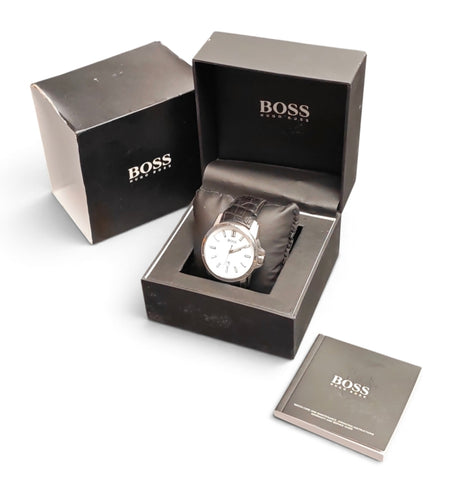 Hugo Boss Ikon White + Silver Watch**Boxed**