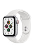 Apple Watch SE - 40mm - GPS + Cellular - Silver Aluminum Case - White Sport Band