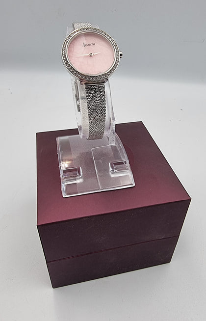 **BRAND NEW** Accurist Ladies jewellery watch with pink face in original box