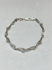 9CT WHITE GOLD 7.5” BRACELET  5.2gr