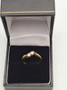 18ct Yellow Gold Ladies Two CZ Stone Ring - 2.88 Grams - Size M