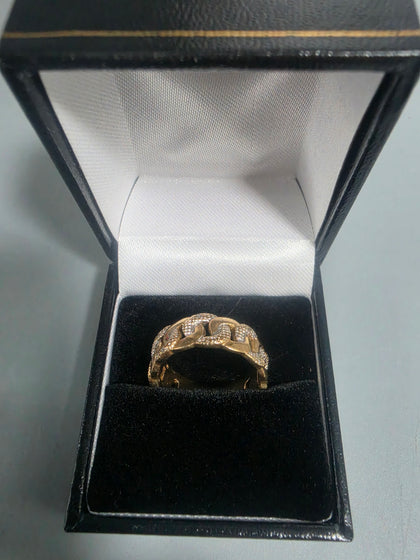 9CT Gold Ring 6.7G 375 HM Size Q