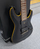 schecter diamond series 7 string demon - Black With Yellow Trim