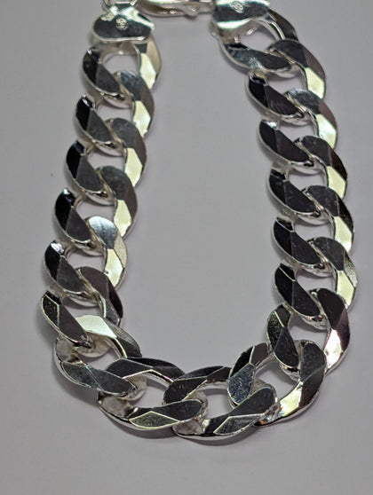 Brand New Silver Curb Bracelet