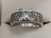 Ti Sento Sterling Silver 925 Solitaire CZ Pave Wide Band Ring Size V