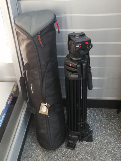 Manfrotto 525MVB Video Tripod With Manfrotto 503 Fluid Head + Carry Case