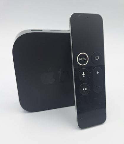 Apple TV 4k (1st gen) 32GB black streaming box with wireless remote and all leads UNBOXED