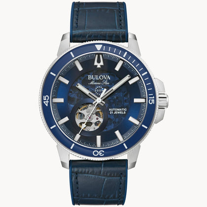 Bulova Marine Star Watch | 45mm | Automatic | Blue | 96A291