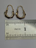 9CT GOLD ANGULAR HOOP EARRINGS