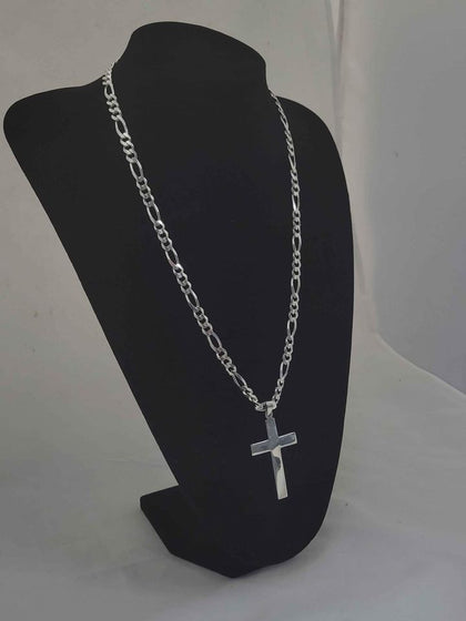 Brand New Hallmarked Cross Chain 925 22inch 42.99 grams