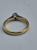 18ct Yellow Gold CZ Solitaire Ring – 2.71g – Size P – Classic Elegant Style
