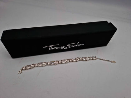 Thomas Sabo Sterling Silver Tennis Bracelet – 20 White Zirconia Stones – 925 Silver - 6