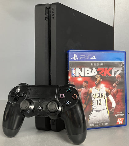 Sony Playstation 4 Slim 1TB Black Console Bundle ( + NBA2K17 ) ** Unboxed **