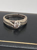 18 Karat Hallmarked womens ring , 3.1 grams 0.5 Carat Diamond ring . size J with box