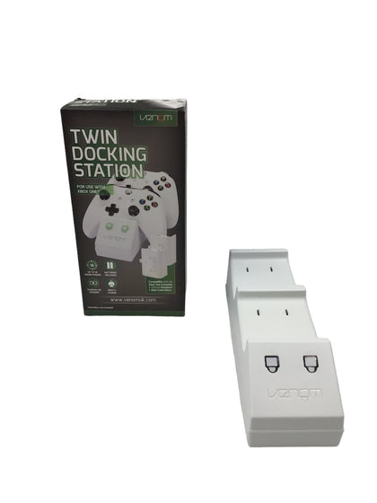 Venom Xbox One Twin Docking Station + x2 Battery Pack - White