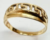 14ct Yellow gold Greek Key ring size N 1/2