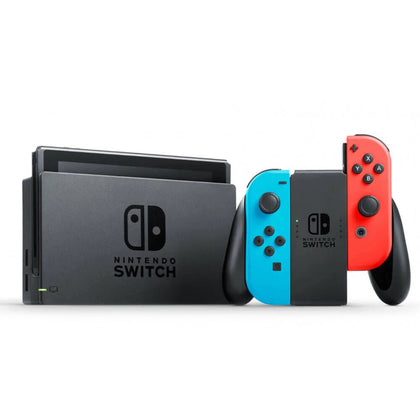 Nintendo Switch Console 2nd Generation, Neon Blue And Red.