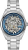 Bulova Classic Surveyor Stainless Steel Blue Skeleton Dial Automatic 96A292 100M Men's Watch
