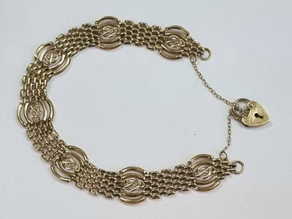 9ct Gold Gate Bracelet