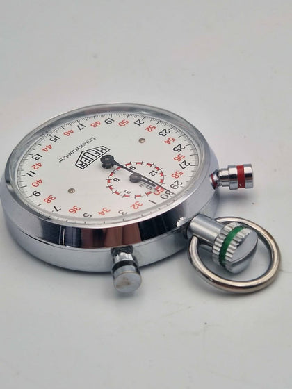 Heuer Trackmaster Stop Watch Mechanical Pocket Chronograph Vintage Model